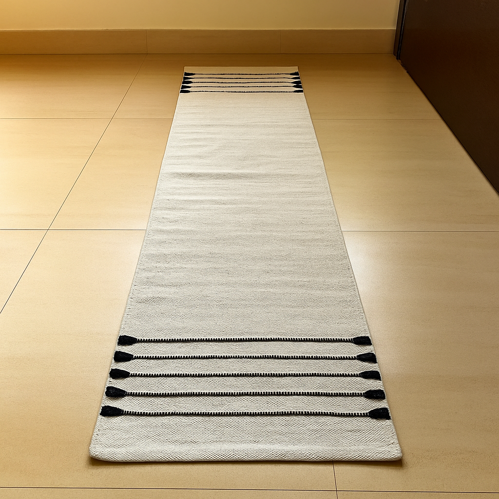 Organic Cotton Yoga Mat- 24x72 Inch Handcrafted, Eco-Friendly, Anti-Skid, Skin-Friendly, Lightweight, Ideal Yoga Gift for Her/Him