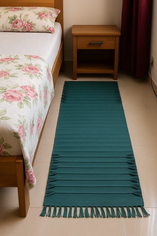 Organic Cotton Yoga Mat, Handcrafted in India, Eco-Friendly, Non-Slip, & Sustainable Mat for All Yoga Lovers, 72"x24"