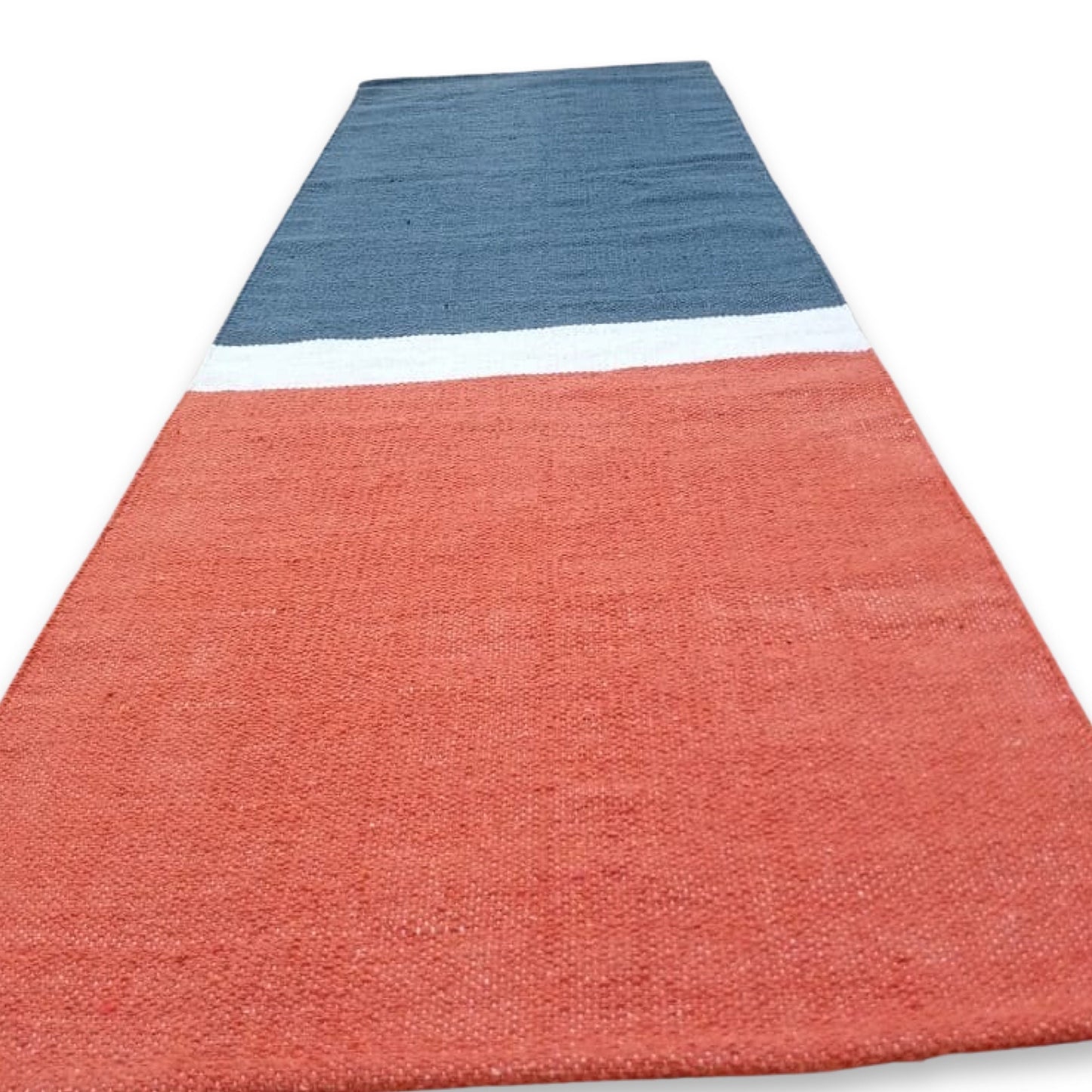 Washable Cotton Yoga Mat 24x72 Inch | Eco Friendly Breathable Yoga Rug | Lightweight Travel Meditation Mat