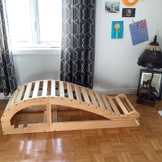 Handcrafted Hardwood Yoga Bench: Viparit Dandasan Backbender