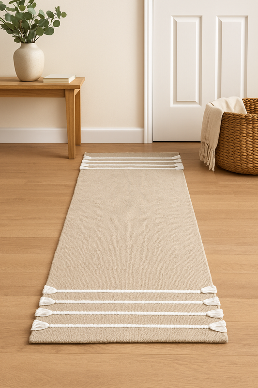 Organic Indian Cotton Yoga Mat, Antibacterial & Non-Slip, Eco-Conscious Yoga Accessory, Mindful Living Gift