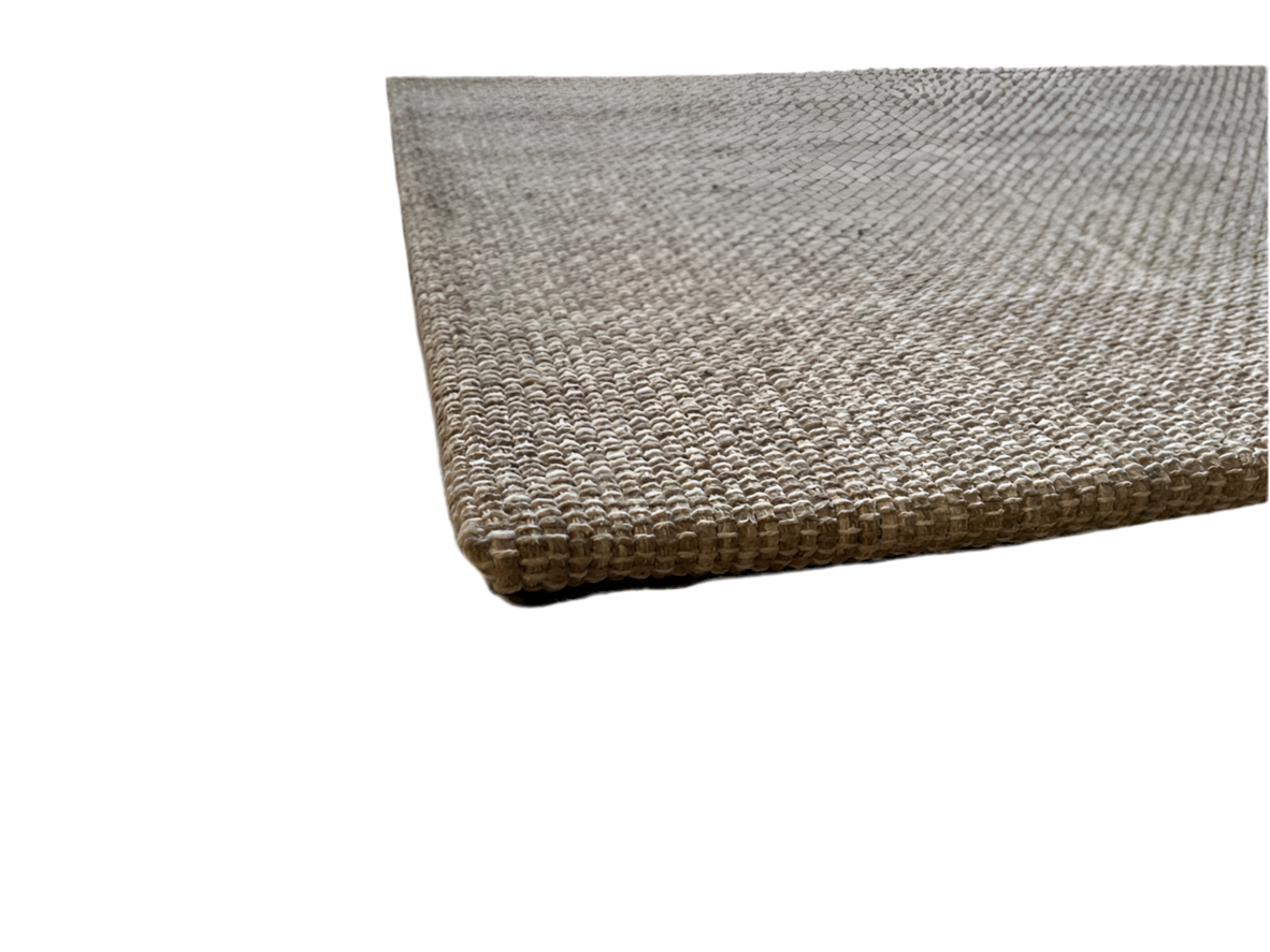 Hand-Woven Cotton Kitchen Rug – 18x30 Inch Neutral Cream Floor Mat | Washable Anti-Fatigue Kitchen Runner | Boho Farmhouse Decor