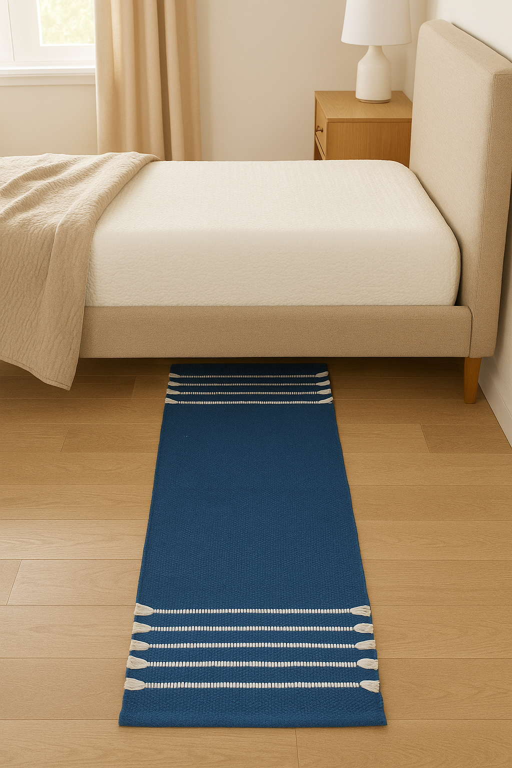 Handmade Yoga Mat, Non-Slip Cotton Rug, Lightweight Travel Yoga Mat, Non-toxic, Eco-friendly, and Sustainable