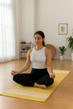 Cotton Yoga Mat Organic 24x72 Inch Handcrafted Eco-Friendly Lightweight Anti-Skid Skin-Friendly Yoga Mat Gift for Her & Him
