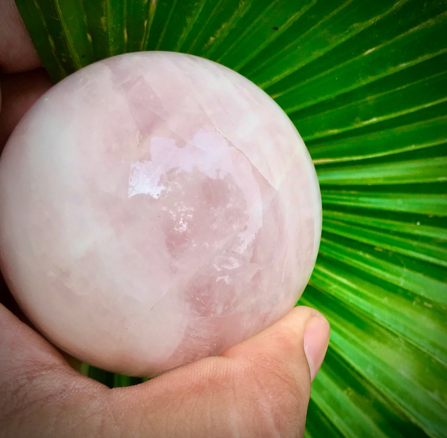 Genuine Rose Quartz Sphere, Handcrafted Healing Crystal, Symbol of Unconditional Love, Unique Gift for Emotional Support