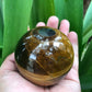 Tiger Eye Sphere - Embrace the Power and Courage of a Tiger, Healing Crystal for Protection, Clarity, and Confidence, Root