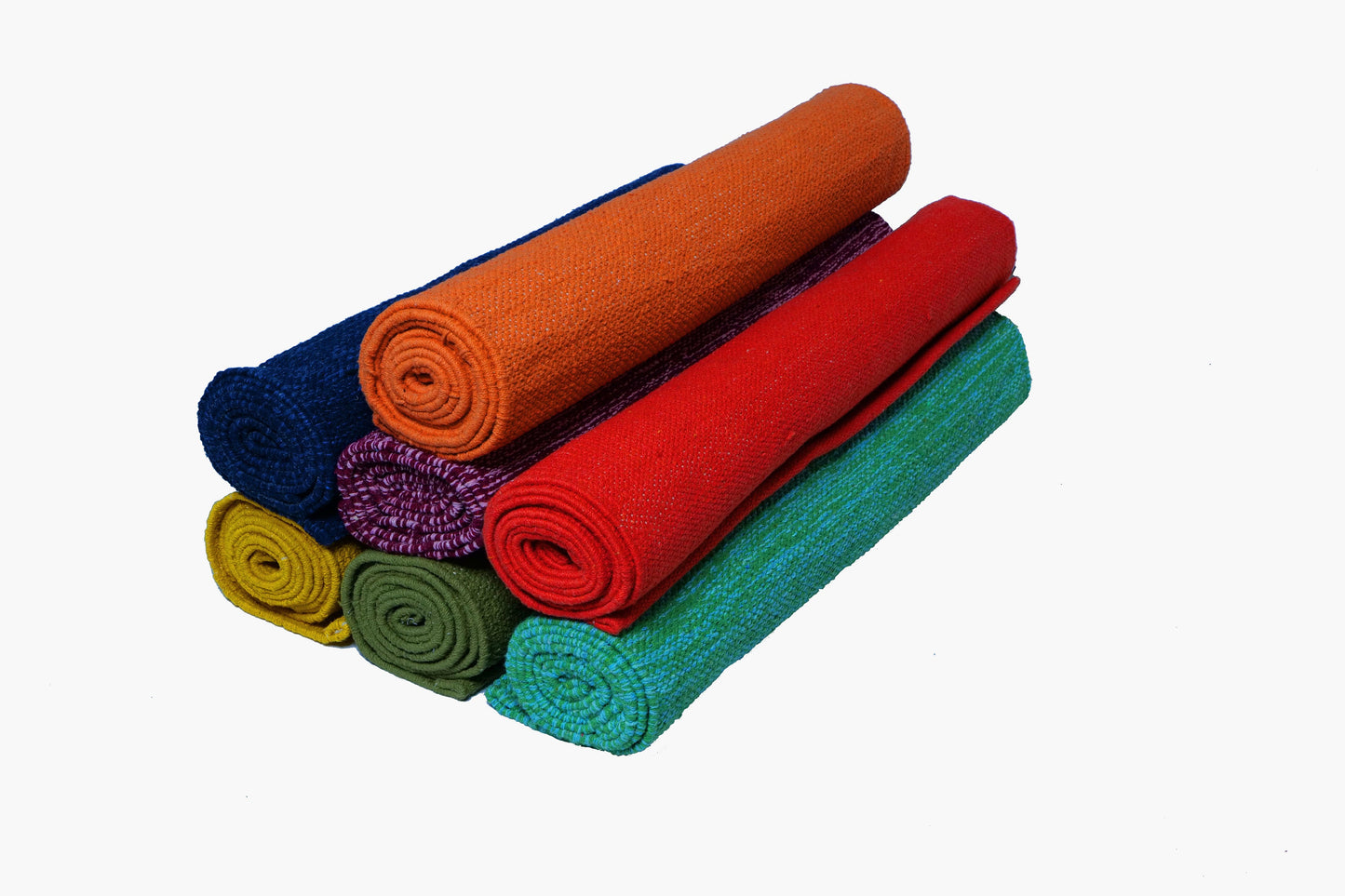 Esterilla de yoga de algodón telar manual: Agarre antideslizante y ecológico