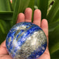 Celestial Blue Lapis Lazuli Sphere, Meditation & Spiritual Decor, Unique Gift for Astrology Enthusiast