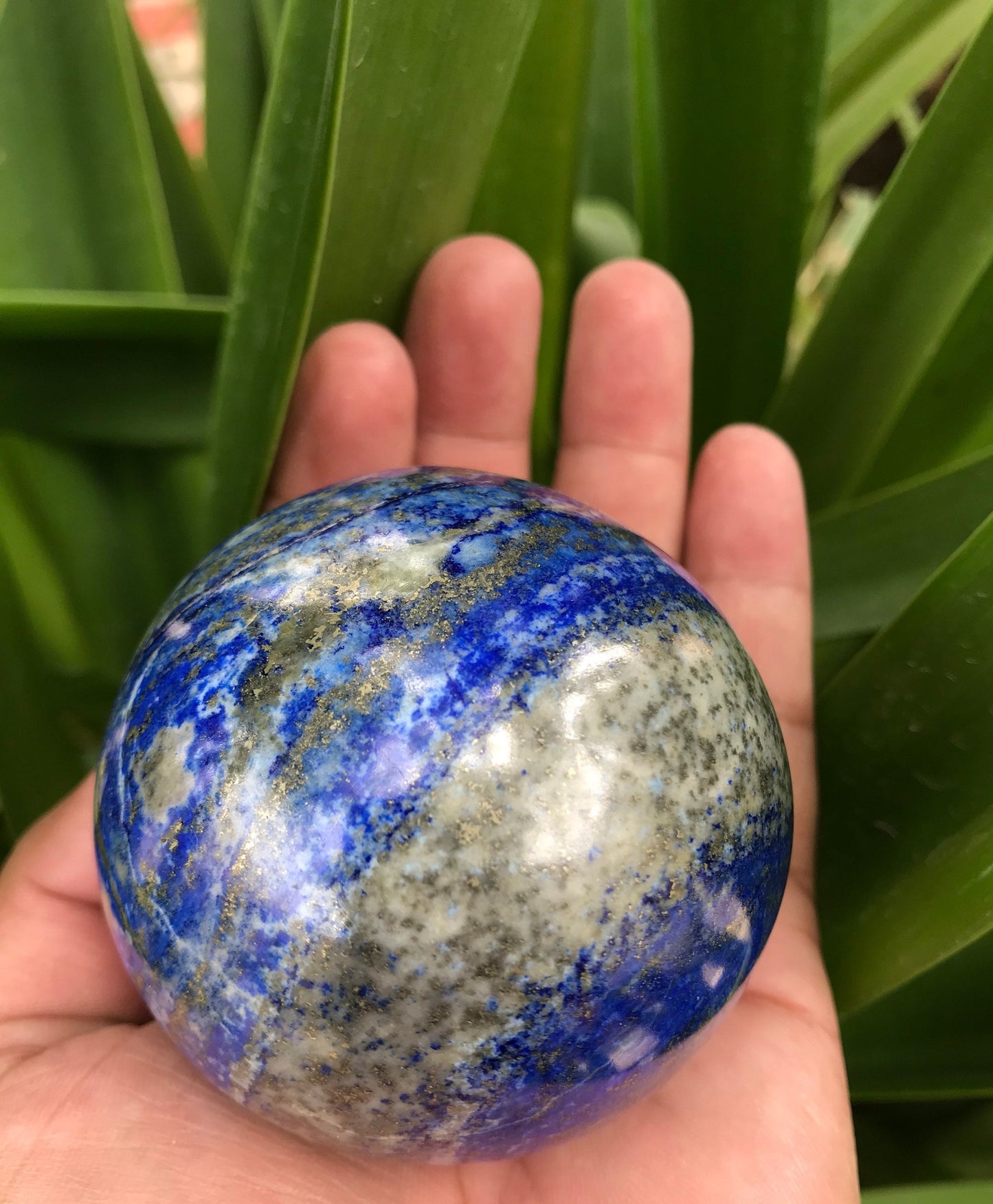 Celestial Blue Lapis Lazuli Sphere, Meditation & Spiritual Decor, Unique Gift for Astrology Enthusiast