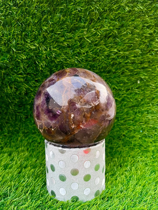 Super Seven Sphere, 900-2000g, Mystical Melody Stone for Spiritual Awakening, Meditation & Healing Crystal, Unique Energy Gift