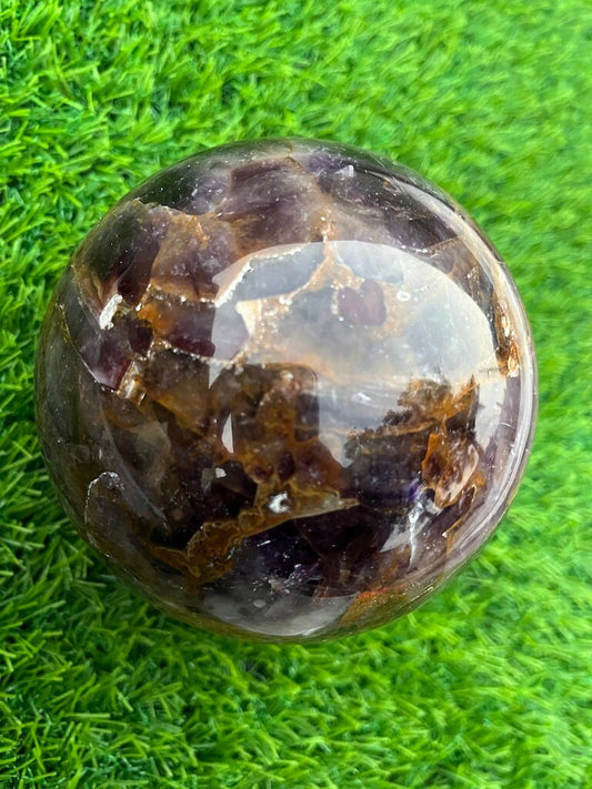Esfera Súper Siete, 900-2000g, Piedra de Melodía Mística para el Despertar Espiritual, Meditación y Cristal Sanador, Regalo Energético Único