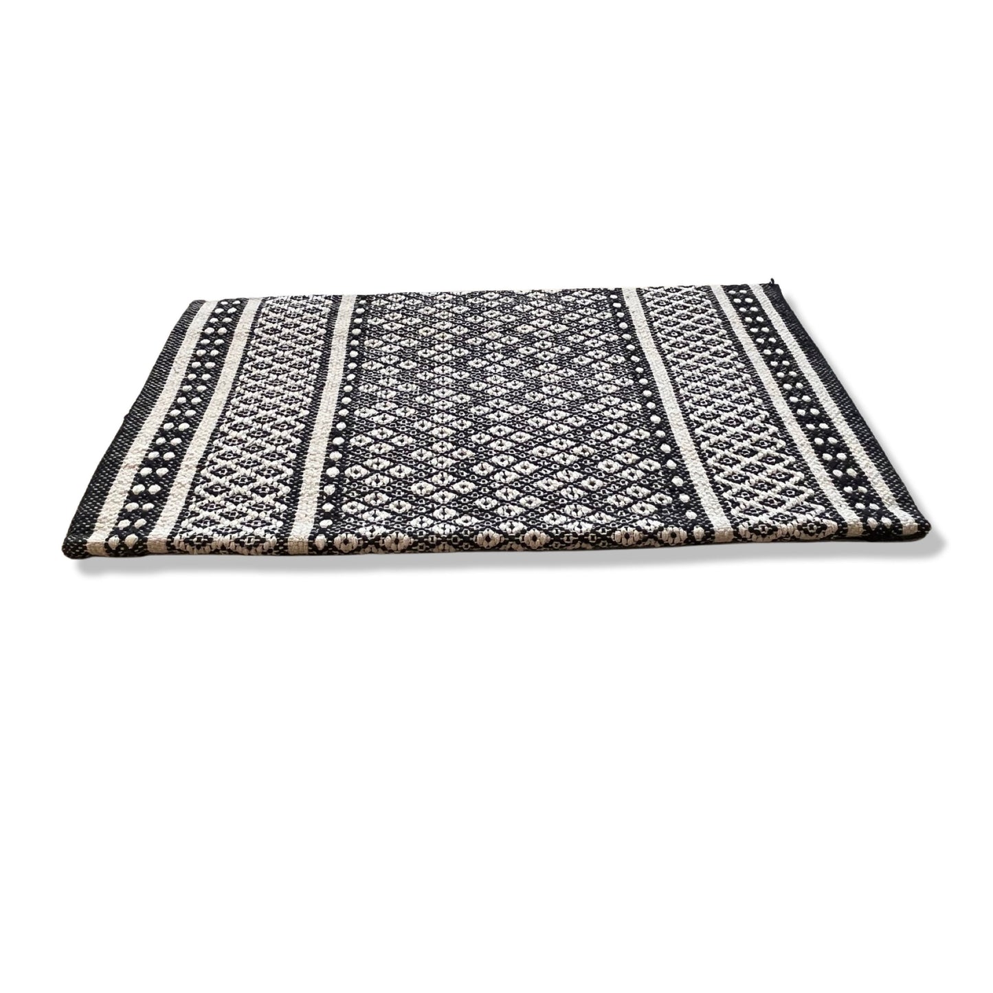 Alfombra de cocina de algodón tejida a mano, felpudo artesanal neutro, decoración elegante para el hogar, regalo de inauguración de la casa