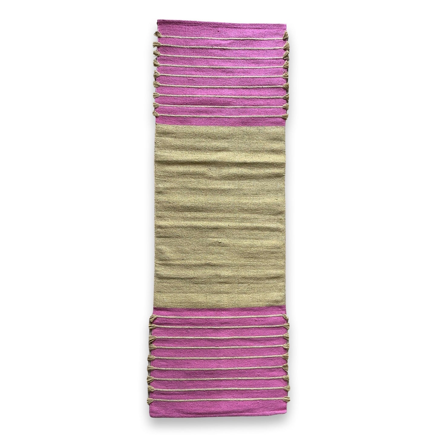 Organic Cotton Yoga Mat, Handcrafted in India, Eco-Friendly, Non-Slip, & Sustainable Mat for All Yoga Lovers, 72"x24"