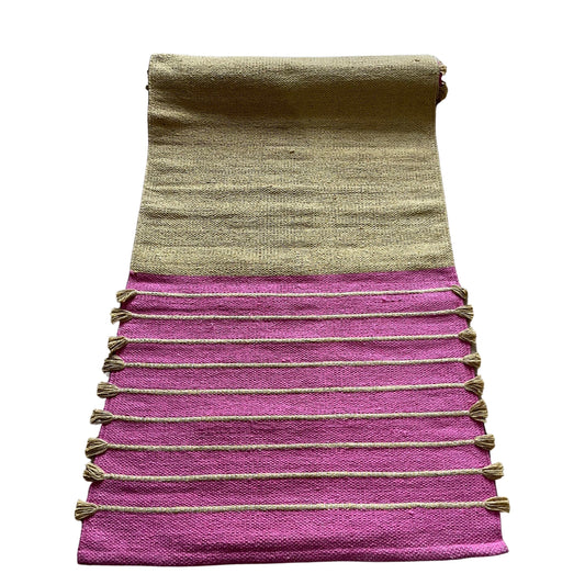 Organic Cotton Yoga Mat, Handcrafted in India, Eco-Friendly, Non-Slip, & Sustainable Mat for All Yoga Lovers, 72"x24"