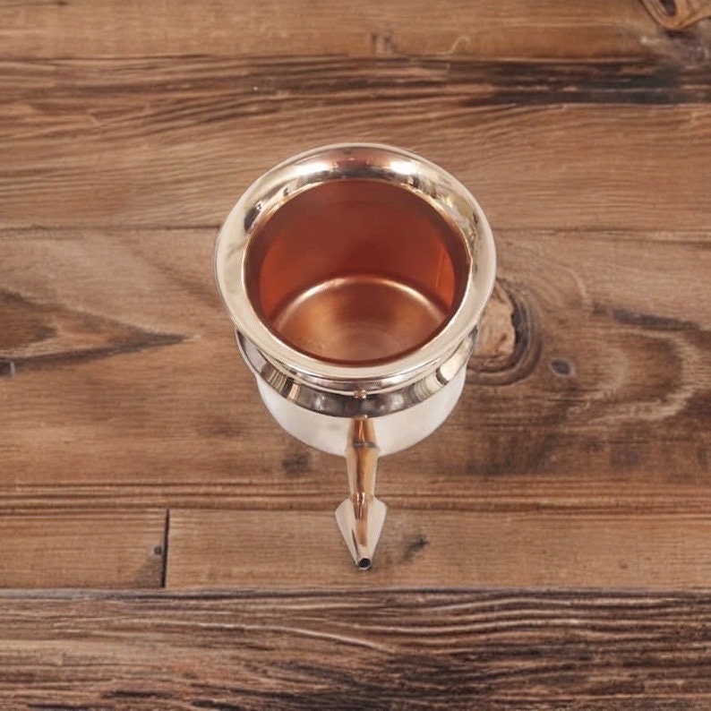 Neti Pot de Cobre – Limpieza Nasal Ayurvédica con Punta de Goma Gratuita