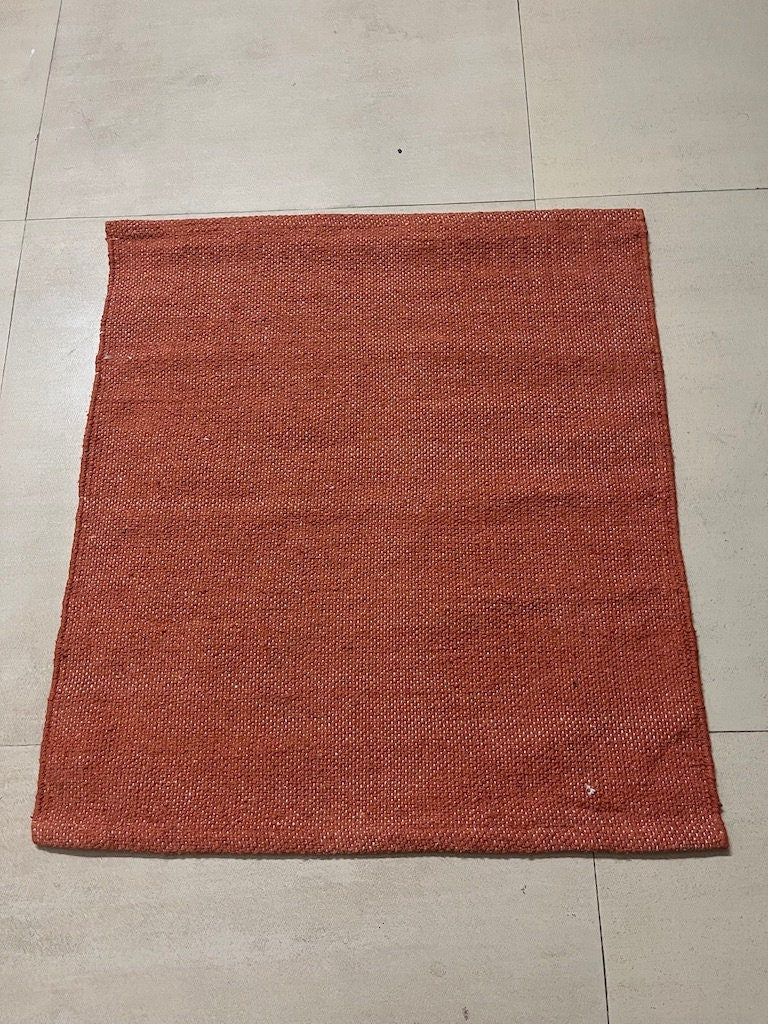 Alfombra de Oración de Algodón 24x24, Tapete Aasan de Meditación, Alfombra Espiritual Antideslizante, Alfombra de Algodón Orgánico para el Suelo, Base de Cojín para Yoga y Meditación