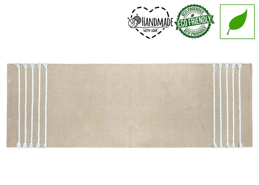 Organic Indian Cotton Yoga Mat, Antibacterial & Non-Slip, Eco-Conscious Yoga Accessory, Mindful Living Gift