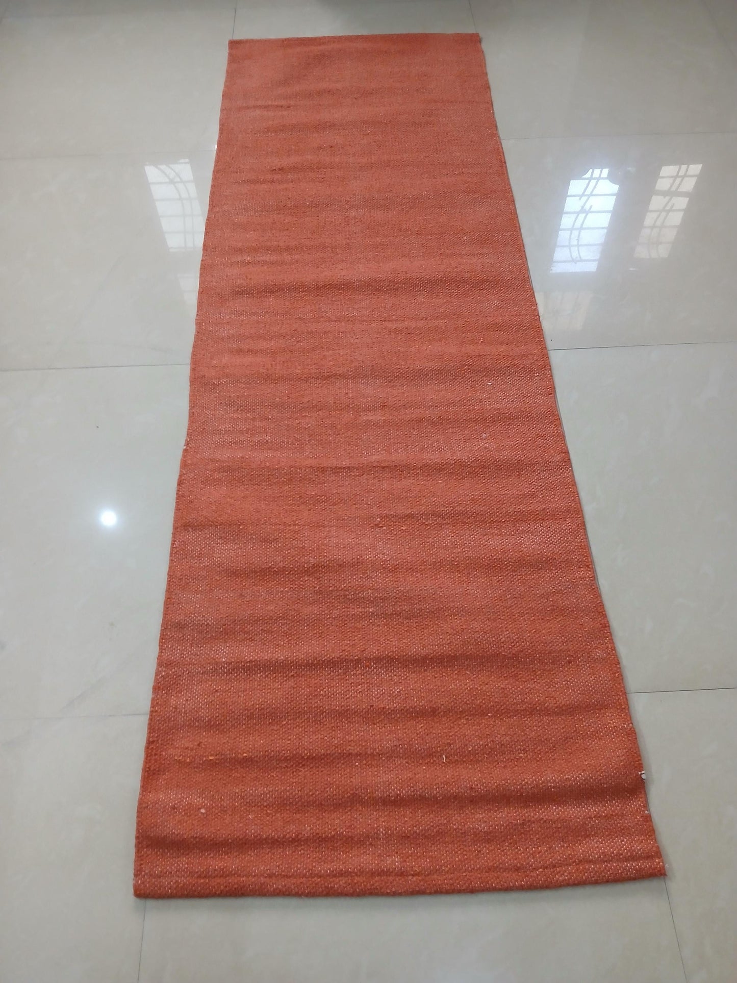 Esterilla de yoga de algodón rústico 24x72 | Alfombra de yoga orgánica | Esterilla de meditación ecológica | Alfombra de yoga antideslizante | Decoración bohemia para el hogar