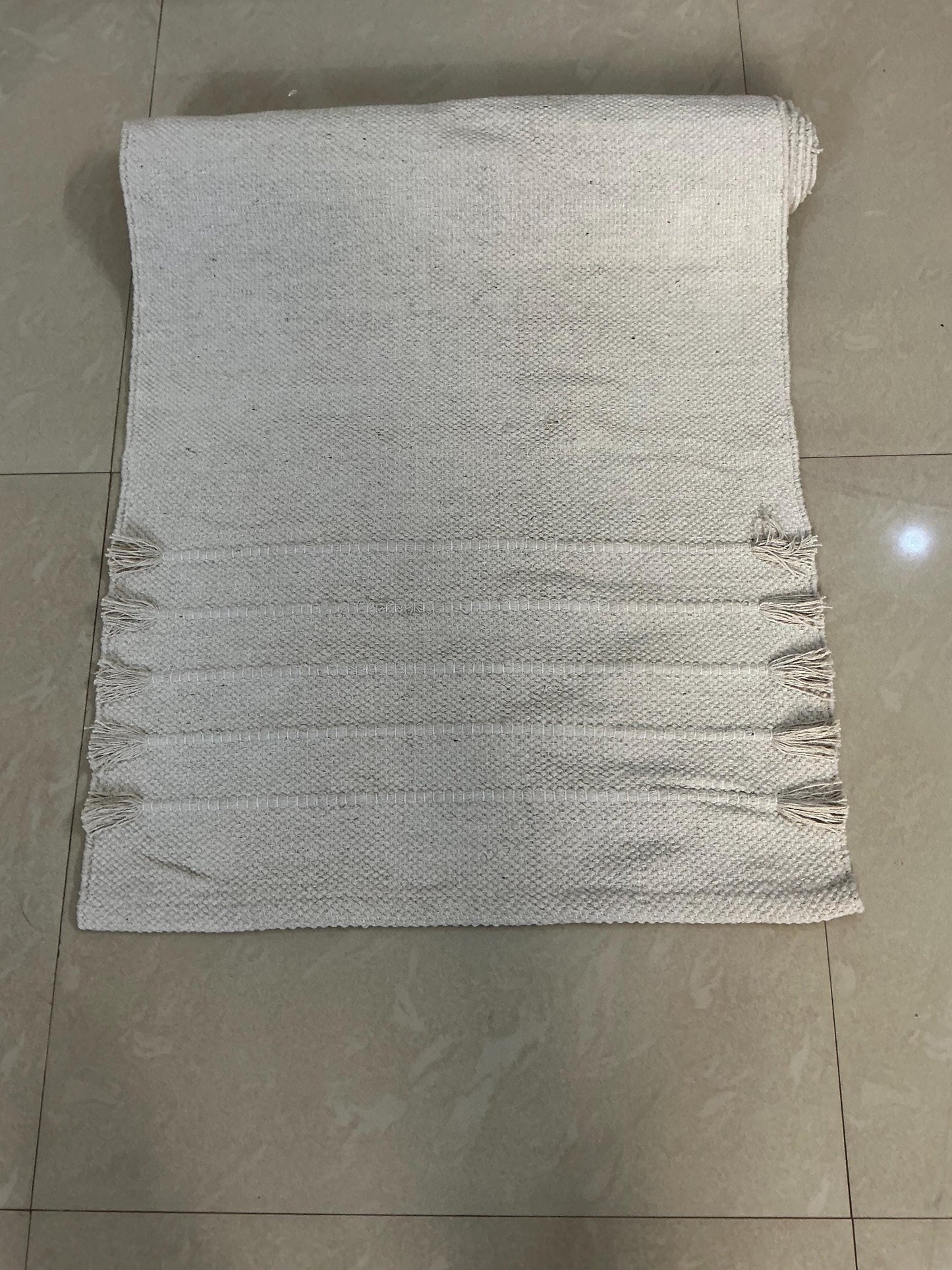 Tapete de yoga de algodón orgánico 2x6, alfombra de yoga antideslizante, tapete de meditación lavable, tapete de pilates ecológico para fitness EE. UU.