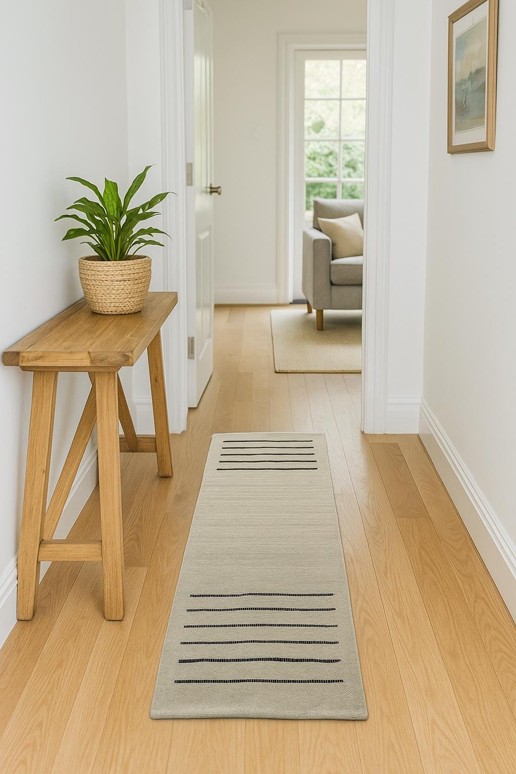 Handwoven Organic Cotton Yoga Rug 2x6 Ft, Eco Friendly Yoga Mat, Anti Skid Natural Dyed Yoga Carpet, Meditation Mat Non Toxic