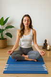 Handmade Yoga Mat, Non-Slip Cotton Rug, Lightweight Travel Yoga Mat, Non-toxic, Eco-friendly, and Sustainable